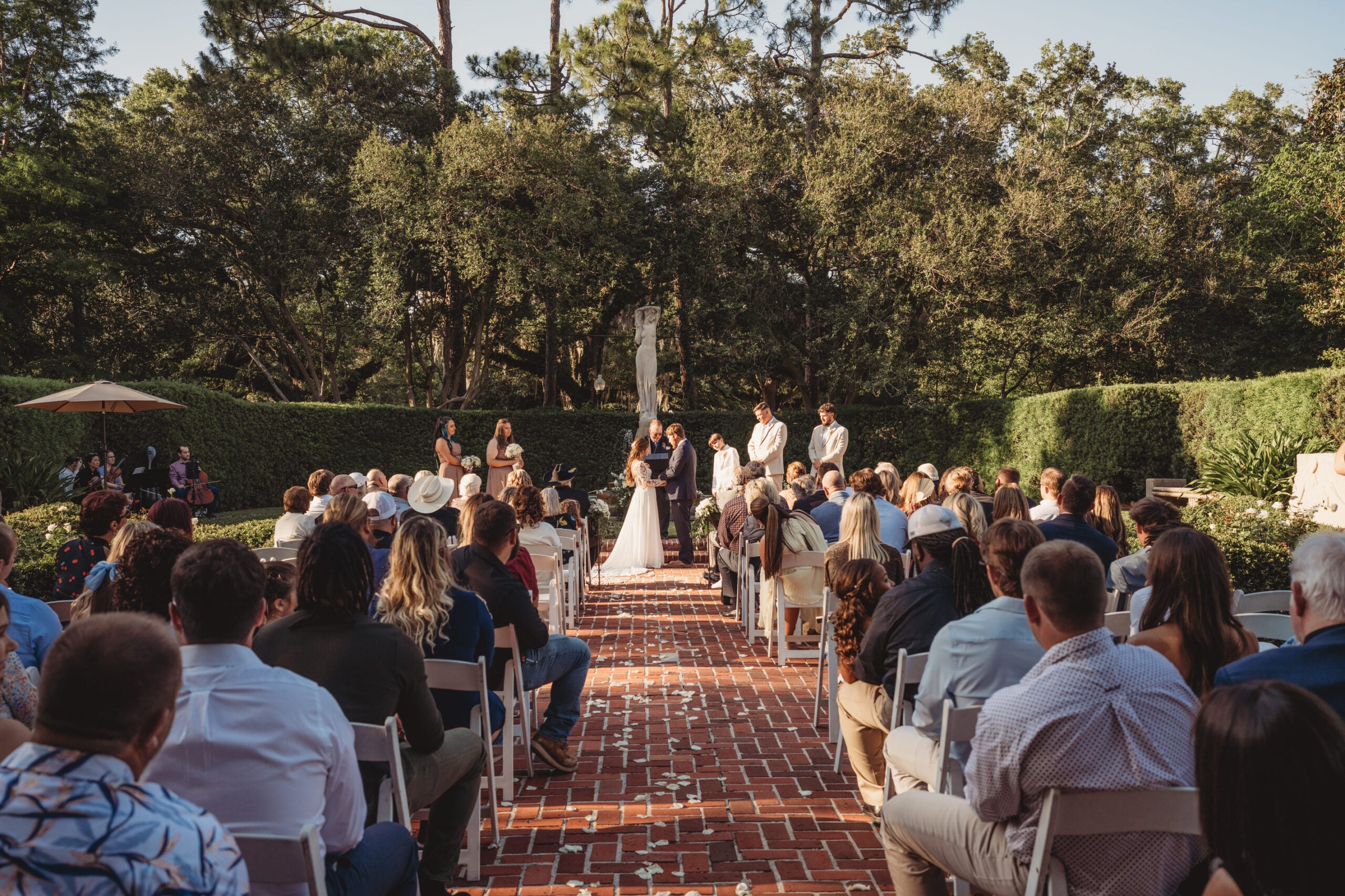 Hannah and James' ceremony at the Pavilion of the Two Sisters, City Park
