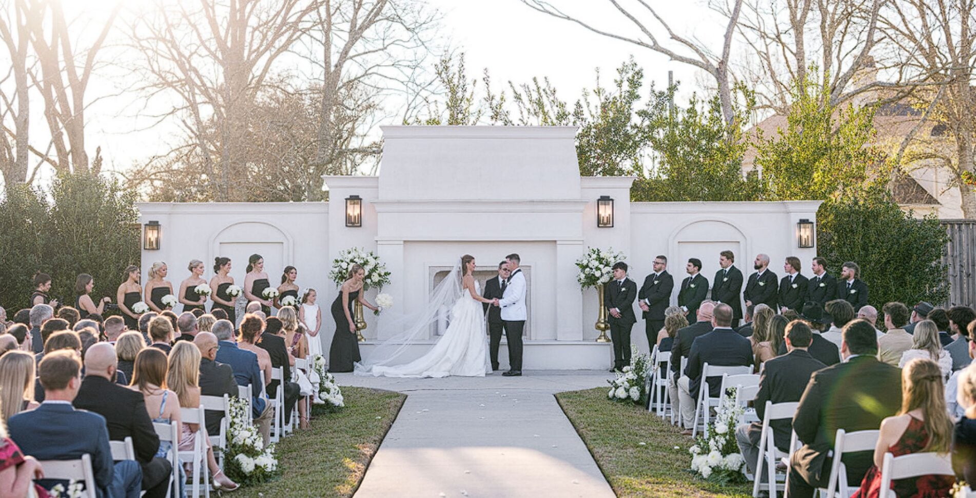 Wedding ceremony at Milicevic Farm & Vineyard Venue in Hammond, Louisiana